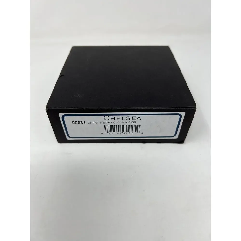 NEW! Chelsea Chart Weight Desk Clock Paperweight Nickel
